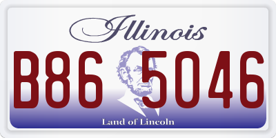 IL license plate B865046