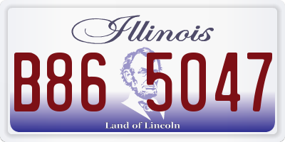 IL license plate B865047