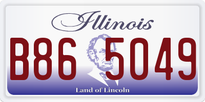 IL license plate B865049