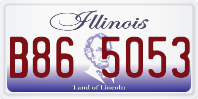 IL license plate B865053