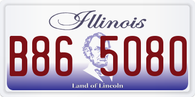 IL license plate B865080