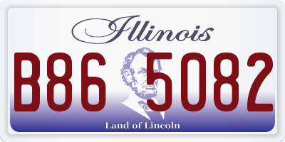IL license plate B865082