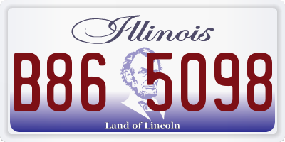 IL license plate B865098