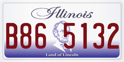 IL license plate B865132