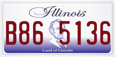 IL license plate B865136