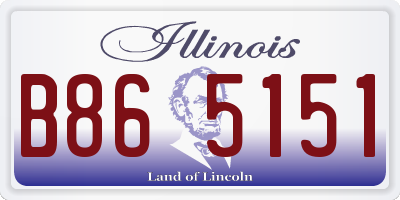 IL license plate B865151