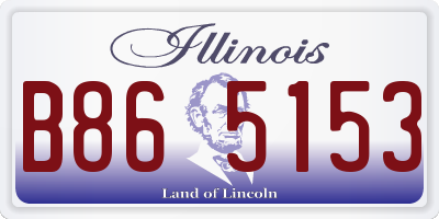 IL license plate B865153