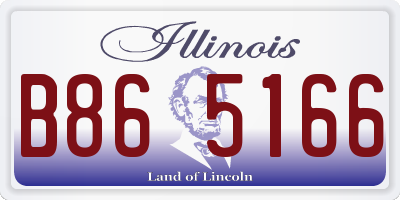 IL license plate B865166