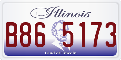 IL license plate B865173