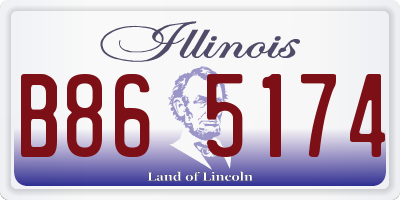 IL license plate B865174