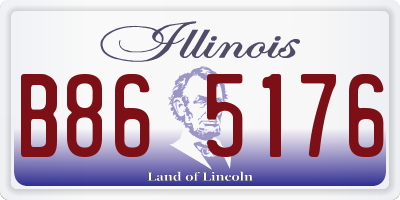 IL license plate B865176