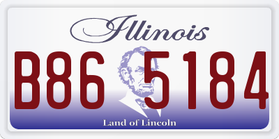 IL license plate B865184