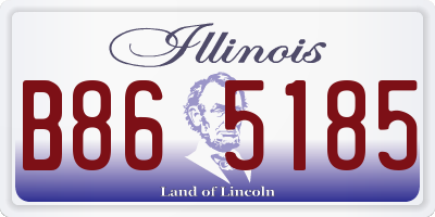 IL license plate B865185