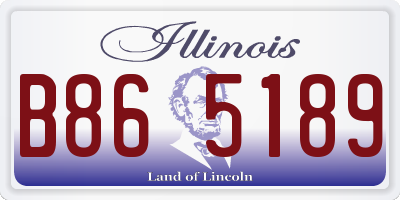 IL license plate B865189