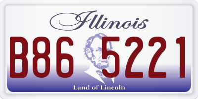 IL license plate B865221