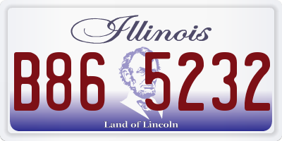 IL license plate B865232