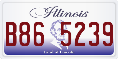IL license plate B865239