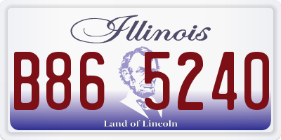 IL license plate B865240