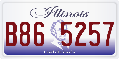 IL license plate B865257