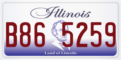 IL license plate B865259