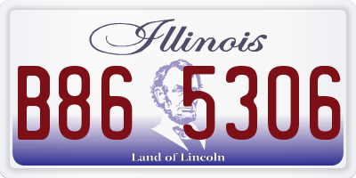 IL license plate B865306