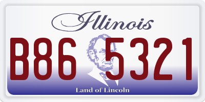 IL license plate B865321