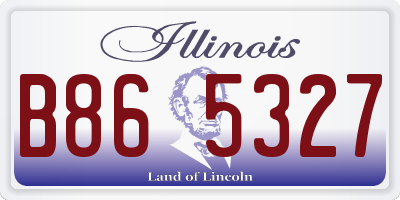 IL license plate B865327