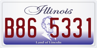 IL license plate B865331