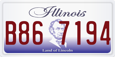 IL license plate B867194