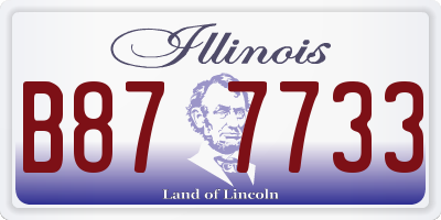 IL license plate B877733