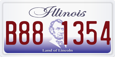 IL license plate B881354