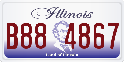 IL license plate B884867