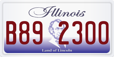 IL license plate B892300