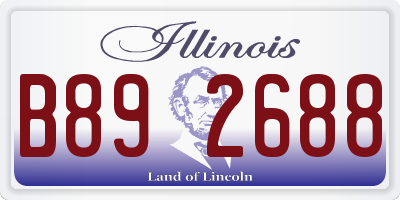 IL license plate B892688