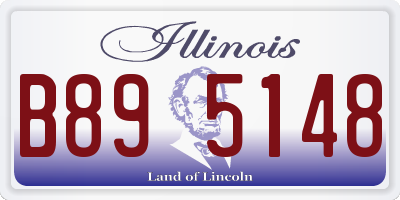 IL license plate B895148