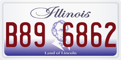 IL license plate B896862