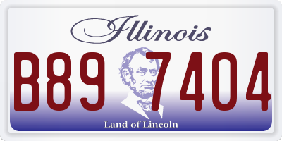 IL license plate B897404
