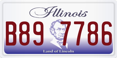 IL license plate B897786