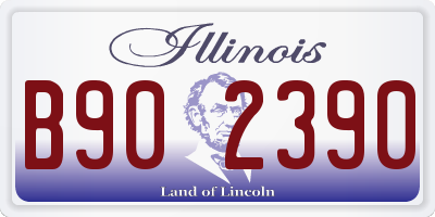 IL license plate B902390