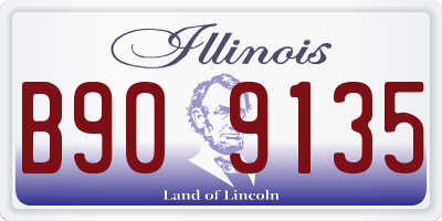 IL license plate B909135