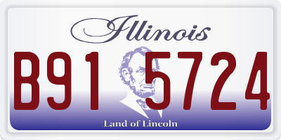 IL license plate B915724