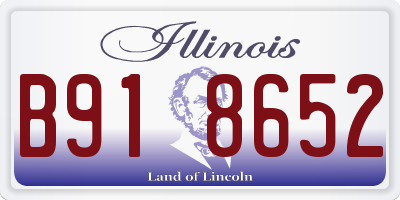 IL license plate B918652