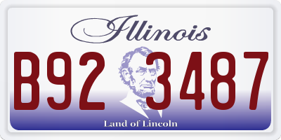 IL license plate B923487
