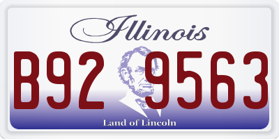 IL license plate B929563