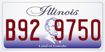 IL license plate B929750