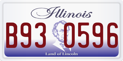IL license plate B930596