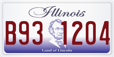 IL license plate B931204
