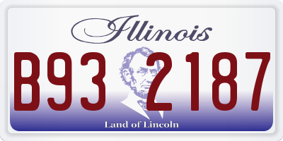 IL license plate B932187