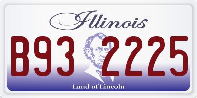IL license plate B932225