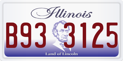 IL license plate B933125